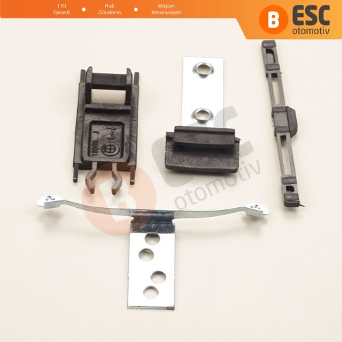 BMW 3 Serisi E46 2003-2006 Makyajlı Kasa 54137134516 54138246025 için 4 Parça Sunroof Perde Kayar Kızak Çıta Bakalit Klips Seti