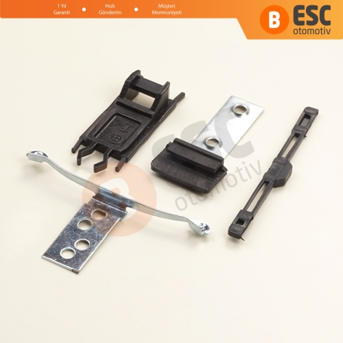 BMW 3 Serisi E46 2003-2006 Makyajlı Kasa 54137134516 54138246025 için 4 Parça Sunroof Perde Kayar Kızak Çıta Bakalit Klips Seti