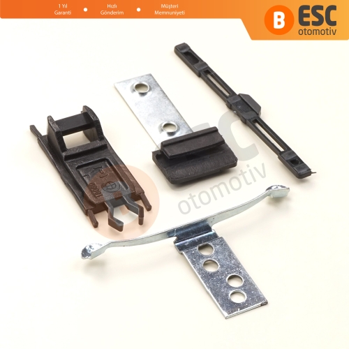 BMW 3 Serisi E46 2003-2006 Makyajlı Kasa 54137134516 54138246025 için 4 Parça Sunroof Perde Kayar Kızak Çıta Bakalit Klips Seti