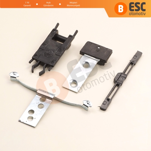 BMW 3 Serisi E46 2003-2006 Makyajlı Kasa 54137134516 54138246025 için 4 Parça Sunroof Perde Kayar Kızak Çıta Bakalit Klips Seti