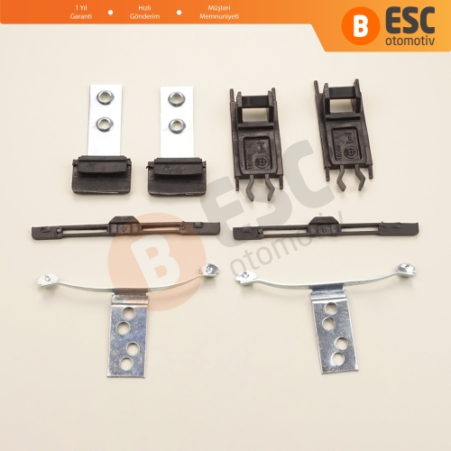 BMW 3 Serisi E46 1997-2003 Makyajsız Kasa 54138246027 54138246025 için 8 Parça Sunroof Perde Kayar Kızak Çıta Bakalit Klips Seti