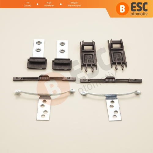 BMW 3 Serisi E46 1997-2003 Makyajsız Kasa 54138246027 54138246025 için 8 Parça Sunroof Perde Kayar Kızak Çıta Bakalit Klips Seti