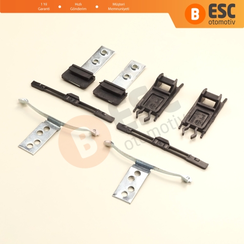 BMW 3 Serisi E46 1997-2003 Makyajsız Kasa 54138246027 54138246025 için 8 Parça Sunroof Perde Kayar Kızak Çıta Bakalit Klips Seti