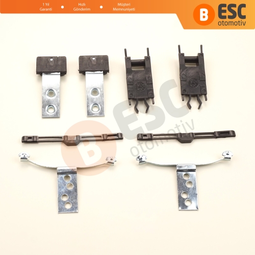 BMW 3 Serisi E46 1997-2003 Makyajsız Kasa 54138246027 54138246025 için 8 Parça Sunroof Perde Kayar Kızak Çıta Bakalit Klips Seti