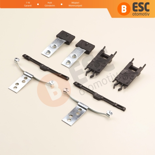 BMW 3 Serisi E46 1997-2003 Makyajsız Kasa 54138246027 54138246025 için 8 Parça Sunroof Perde Kayar Kızak Çıta Bakalit Klips Seti