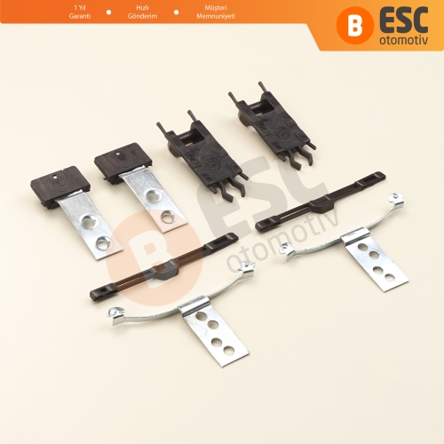 BMW 3 Serisi E46 1997-2003 Makyajsız Kasa 54138246027 54138246025 için 8 Parça Sunroof Perde Kayar Kızak Çıta Bakalit Klips Seti