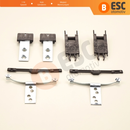 BMW 3 Serisi E46 1997-2003 Makyajsız Kasa 54138246027 54138246025 için 8 Parça Sunroof Perde Kayar Kızak Çıta Bakalit Klips Seti