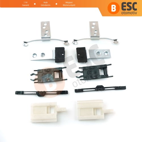 BMW 3 Serisi E46 1997-2003 Makyajsız Kasa 54138246027 54138246025 için 10 Parça Sunroof Perde Kayar Kızak Çıta Bakalit Klips Seti