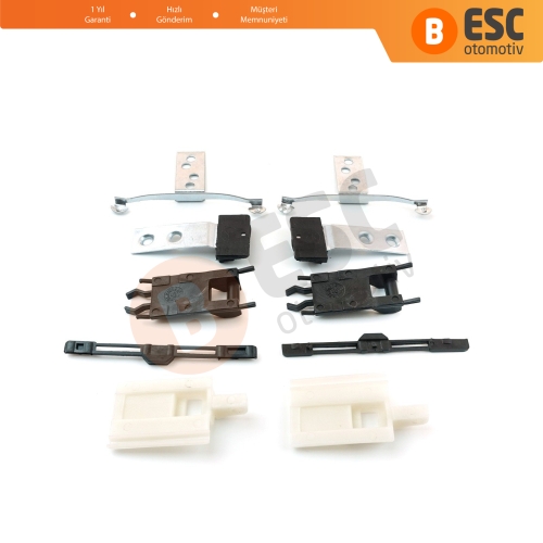 BMW 3 Serisi E46 1997-2003 Makyajsız Kasa 54138246027 54138246025 için 10 Parça Sunroof Perde Kayar Kızak Çıta Bakalit Klips Seti