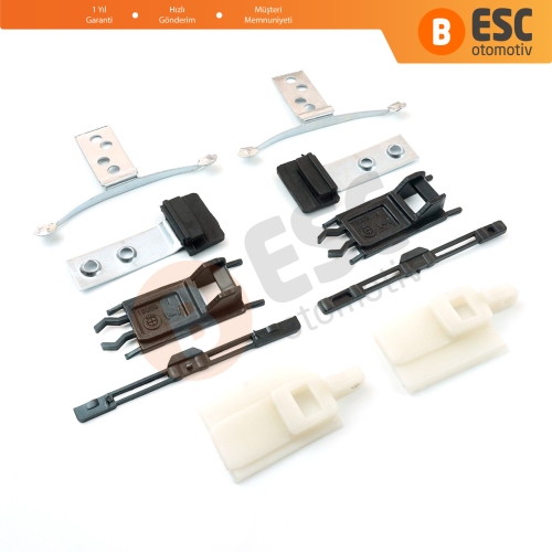 BMW 3 Serisi E46 1997-2003 Makyajsız Kasa 54138246027 54138246025 için 10 Parça Sunroof Perde Kayar Kızak Çıta Bakalit Klips Seti