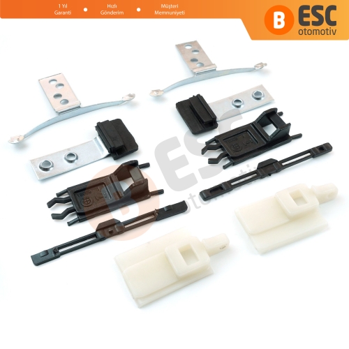 BMW 3 Serisi E46 1997-2003 Makyajsız Kasa 54138246027 54138246025 için 10 Parça Sunroof Perde Kayar Kızak Çıta Bakalit Klips Seti