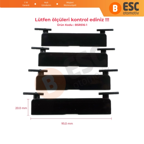 Mercedes C W204 İçin 4 Adet Tavan Oluk Çıtası Port Bagaj Kapağı 20469071829040 95*20 mm