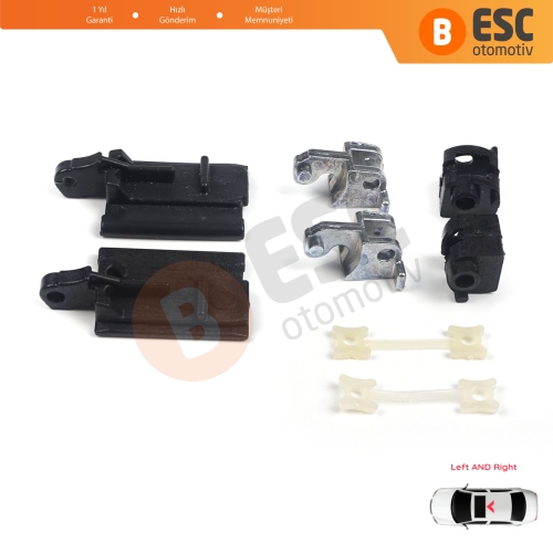 BMW 3 Serisi E36 E46 7 Serisi E38 54128119747 54128119748 için 8 Parça Sunroof Sürgülü Tavan Kılavuz Rayı Kaldırma Kolu Tamir Seti Sol Sağ