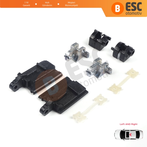 BMW 3 Serisi E36 E46 7 Serisi E38 54128119747 54128119748 için 8 Parça Sunroof Sürgülü Tavan Kılavuz Rayı Kaldırma Kolu Tamir Seti Sol Sağ