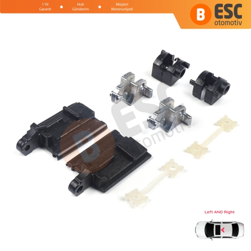 BMW 3 Serisi E36 E46 7 Serisi E38 54128119747 54128119748 için 8 Parça Sunroof Sürgülü Tavan Kılavuz Rayı Kaldırma Kolu Tamir Seti Sol Sağ