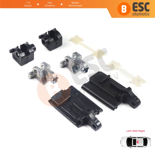 BMW 3 Serisi E36 E46 7 Serisi E38 54128119747 54128119748 için 8 Parça Sunroof Sürgülü Tavan Kılavuz Rayı Kaldırma Kolu Tamir Seti Sol Sağ