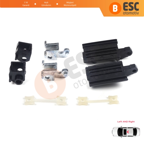 BMW 3 Serisi E36 E46 7 Serisi E38 54128119747 54128119748 için 8 Parça Sunroof Sürgülü Tavan Kılavuz Rayı Kaldırma Kolu Tamir Seti Sol Sağ