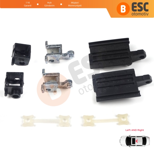 BMW 3 Serisi E36 E46 7 Serisi E38 54128119747 54128119748 için 8 Parça Sunroof Sürgülü Tavan Kılavuz Rayı Kaldırma Kolu Tamir Seti Sol Sağ