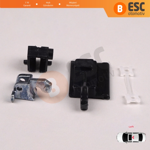 BMW 3 Serisi E36 E46 7 Serisi E38 54128119747 için 4 Parça Sunroof Sürgülü Tavan Kılavuz Rayı Kaldırma Kolu Tamir Seti Sol