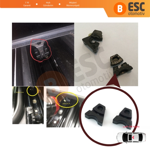 Mercedes CLA A C E Class W176 W177 W205 C207 C117 İçin 2 Adet Sunroof Kızak Tamir Braket Klipsi