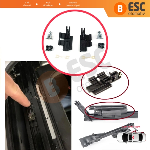 BMW 5 Serisi E39 1996-2003 4/5 Kapı X5 E53 2000-2006 811694522 811694523 İçin 8 Parça Sağ Sol Sunroof Sürgülü Tavan Kılavuz Rayı Kaldırma Kolu Tamir Seti