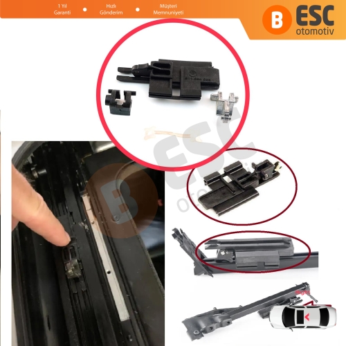 BMW 5 Serisi E39 1996-2003 4/5 Kapı X5 E53 2000-2006 811694522 54128202296 İçin 4 Parça Sağ Sunroof Sürgülü Tavan Kılavuz Rayı Kaldırma Kolu Tamir Seti 