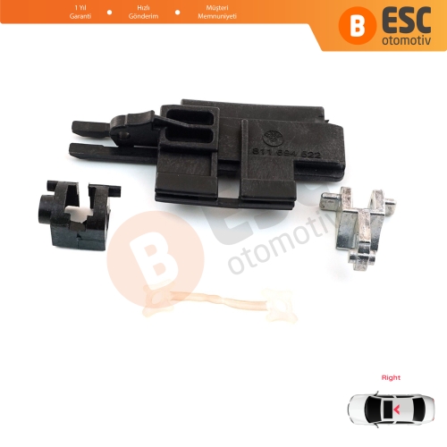BMW 5 Serisi E39 1996-2003 4/5 Kapı X5 E53 2000-2006 811694522 54128202296 İçin 4 Parça Sağ Sunroof Sürgülü Tavan Kılavuz Rayı Kaldırma Kolu Tamir Seti 