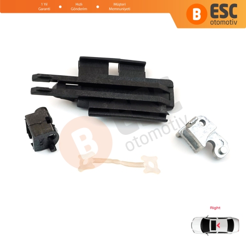BMW 5 Serisi E39 1996-2003 4/5 Kapı X5 E53 2000-2006 811694522 54128202296 İçin 4 Parça Sağ Sunroof Sürgülü Tavan Kılavuz Rayı Kaldırma Kolu Tamir Seti 