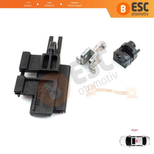 BMW 5 Serisi E39 1996-2003 4/5 Kapı X5 E53 2000-2006 811694522 54128202296 İçin 4 Parça Sağ Sunroof Sürgülü Tavan Kılavuz Rayı Kaldırma Kolu Tamir Seti 
