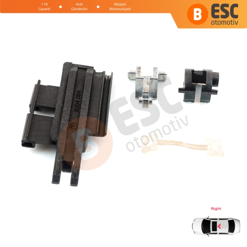 BMW 5 Serisi E39 1996-2003 4/5 Kapı X5 E53 2000-2006 811694522 54128202296 İçin 4 Parça Sağ Sunroof Sürgülü Tavan Kılavuz Rayı Kaldırma Kolu Tamir Seti 