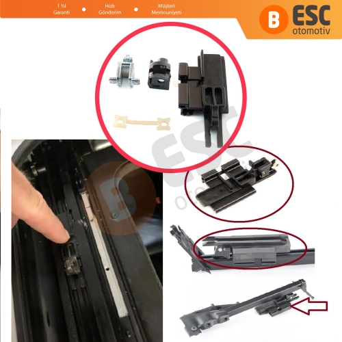 BMW 5 Serisi E39 1996-2003 4/5 Kapı X5 E53 2000-2006 811694523 54128202295 İçin 4 Parça Sol Sunroof Sürgülü Tavan Kılavuz Rayı Kaldırma Kolu Tamir Seti 