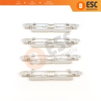 Opel Astra H 2004-2014 Zafira B 2005-2015 5187877 5187878  İçin 4 Adet Tavan Ray Oluk Çıta Kapağı Bej