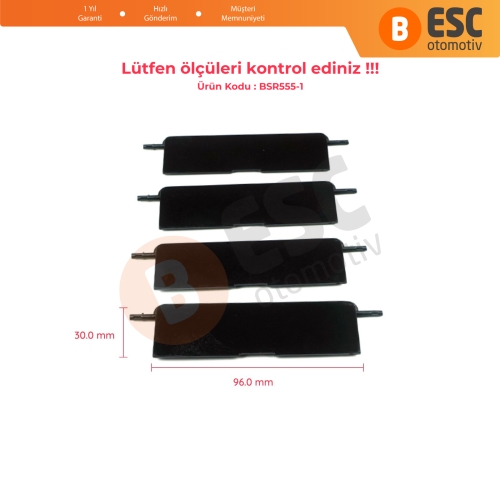 Mercedes E W212 İçin 4 Adet Tavan Oluk Çıtası Port Bagaj Kapağı 2126902882 96*30 mm