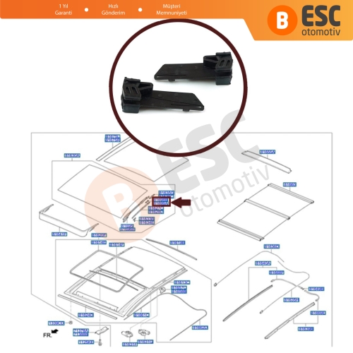 Hyundai I30 MK2 GD için Sunroof Kızak Arka Ayağı 81698A5000, 81699A5000