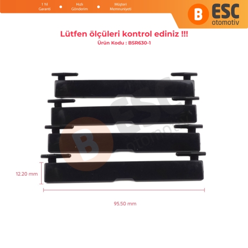 Mercedes E W213 S213 İçin 4 Adet Tavan Oluk Çıta Port Kapağı 95*12 mm A2136900182