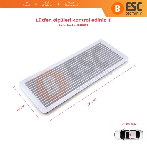 Mercedes W202 W203 W208 W209 W210 W211 W215 W219 W220 W240 W140 A2117840644 için 1 Adet Sunroof Perde Tavan Havalandırma Izgarası Açık Gri