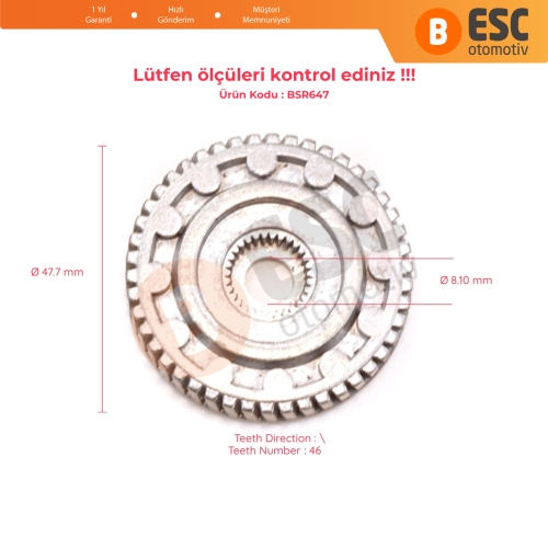 VW EOS 1F7 1F8 2006-2016için Sunroof Cam Açılır Tavan Motor Metal Dişlisi  1Q0959591