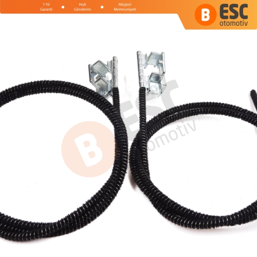 Peugeot 206 206+ 207 4/5 Kapı İçin Sunroof Tavan Cam Halat Spiral Kablo Seti Sağ Sol