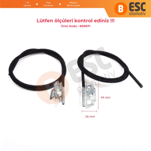 Peugeot 206 206+ 207 4/5 Kapı İçin Sunroof Tavan Cam Halat Spiral Kablo Seti Sağ Sol