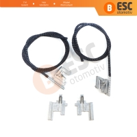 Renault Clio MK2 1998-2012 için Sağ Sol Elektrikli Sunroof Kızak Halat ve Metal Ayak Seti