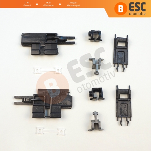 BMW 5 Serisi E39 1996-2003 4/5 Kapı X5 E53 2000-2006 811694522 811694523 İçin 10 Parça Sağ Sol Sunroof Sürgülü Tavan Kılavuz Rayı Kaldırma Kolu Tamir Seti