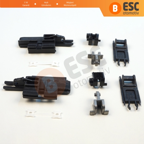 BMW 5 Serisi E39 1996-2003 4/5 Kapı X5 E53 2000-2006 811694522 811694523 İçin 10 Parça Sağ Sol Sunroof Sürgülü Tavan Kılavuz Rayı Kaldırma Kolu Tamir Seti