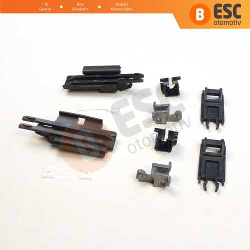 BMW 5 Serisi E39 1996-2003 4/5 Kapı X5 E53 2000-2006 811694522 811694523 İçin 10 Parça Sağ Sol Sunroof Sürgülü Tavan Kılavuz Rayı Kaldırma Kolu Tamir Seti