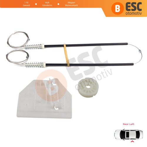 Audi A6 C6 S6 4F 4F2 4F5 2004-2011 4/5 Kapı 4F0839461 İçin Elektrikli Arka Sol Kapı Cam Kriko Tamir Seti