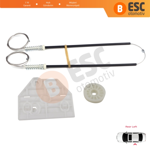 Audi A6 C6 S6 4F 4F2 4F5 2004-2011 4/5 Kapı 4F0839461 İçin Elektrikli Arka Sol Kapı Cam Kriko Tamir Seti