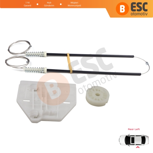 Audi A6 C6 S6 4F 4F2 4F5 2004-2011 4/5 Kapı 4F0839461 İçin Elektrikli Arka Sol Kapı Cam Kriko Tamir Seti