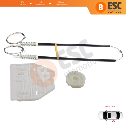 Audi A6 C6 S6 4F 4F2 4F5 2004-2011 4/5 Kapı 4F0839461 İçin Elektrikli Arka Sol Kapı Cam Kriko Tamir Seti