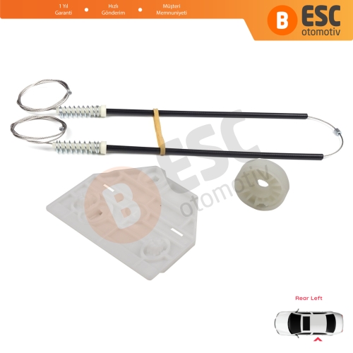 Audi A6 C6 S6 4F 4F2 4F5 2004-2011 4/5 Kapı 4F0839461 İçin Elektrikli Arka Sol Kapı Cam Kriko Tamir Seti