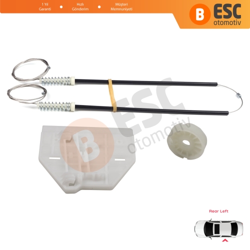 Audi A6 C6 S6 4F 4F2 4F5 2004-2011 4/5 Kapı 4F0839461 İçin Elektrikli Arka Sol Kapı Cam Kriko Tamir Seti