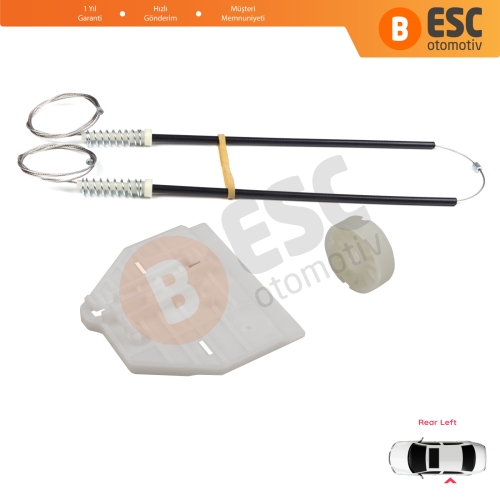 Audi A6 C6 S6 4F 4F2 4F5 2004-2011 4/5 Kapı 4F0839461 İçin Elektrikli Arka Sol Kapı Cam Kriko Tamir Seti